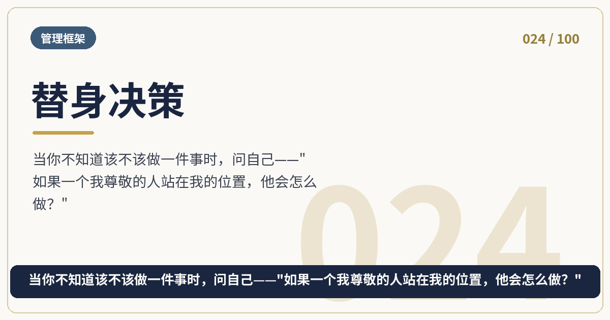 替身决策