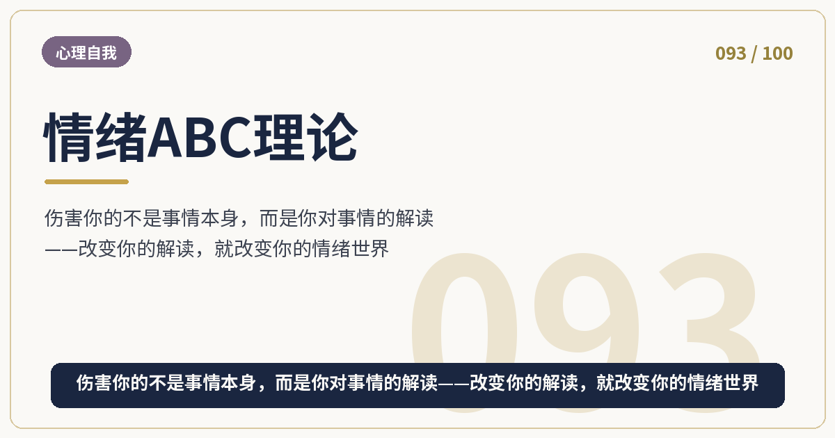 情绪ABC理论
